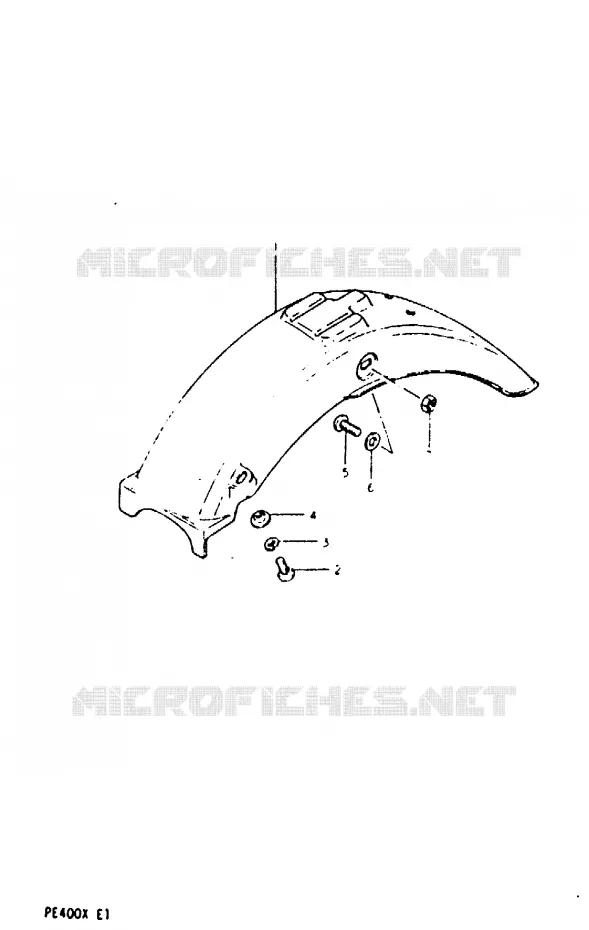 REAR FENDER Suzuki MOTO 400 PE 1996  PE400T(T/X)