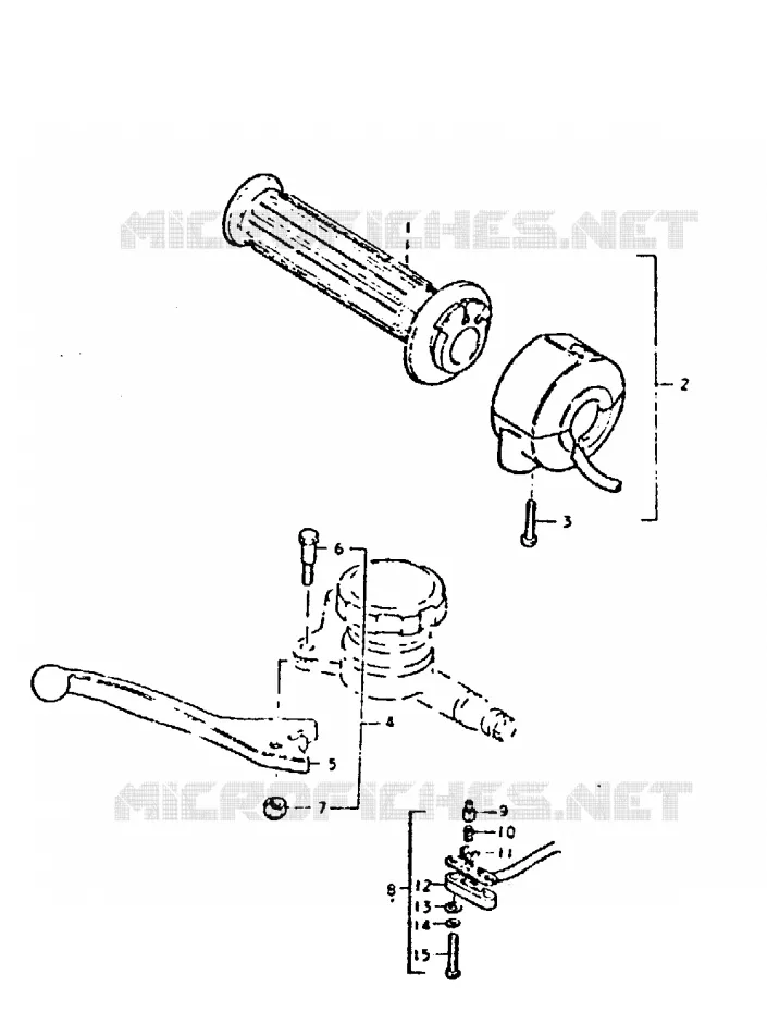 RIGHT SWITCH - HANDGRIP (MODEL N) Suzuki MOTO 250 GT 1999  GT250EX(N/X)