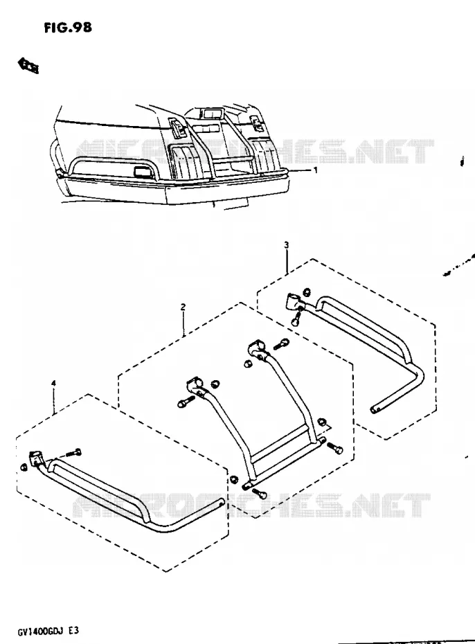 SADDLEBAG TRIM SET OPTIONAL Suzuki MOTO 1400 CAVALCADE 1986  GV1400GCG(G/H/J)