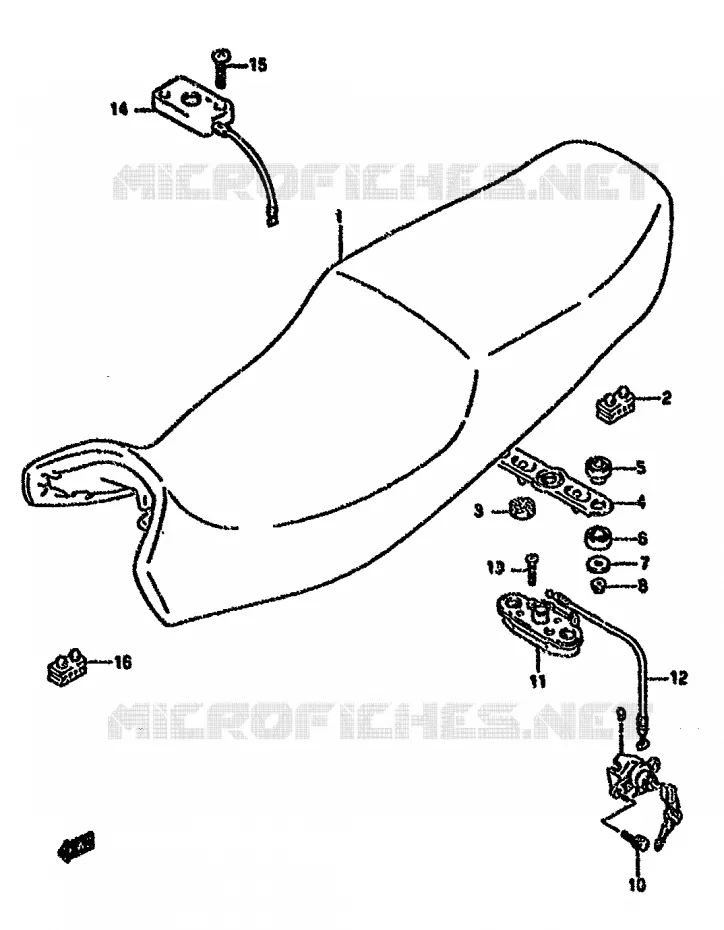 SEAT (MODEL S/T) Suzuki MOTO 750 GSX-F 1995  GSX750FS(K-T)