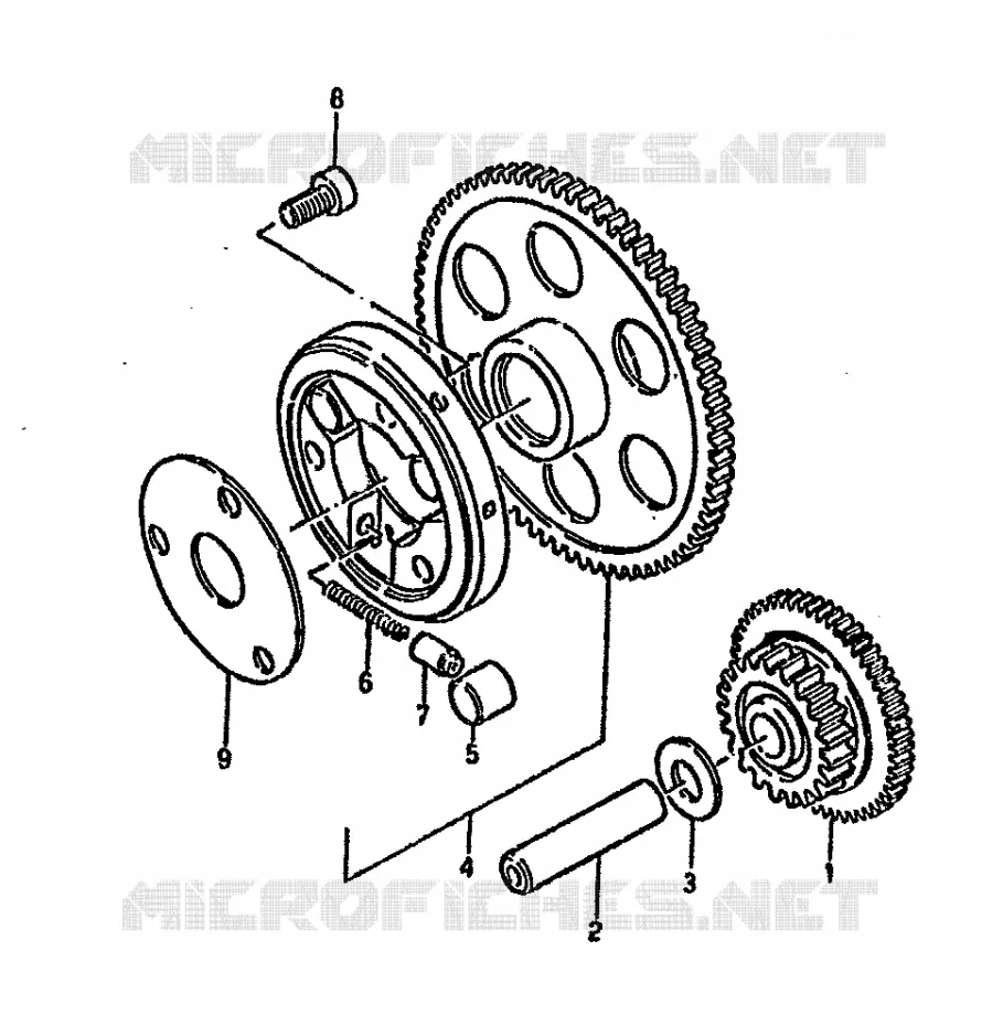 STARTER MOTOR CLUTCH Suzuki MOTO 750 GSX-S 1982  GSX750SZ