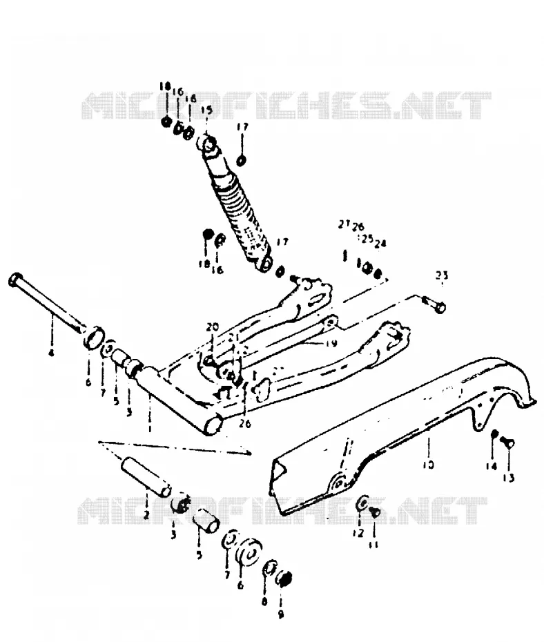 SWINGARM Suzuki MOTO 250 GT 1999  GT250X(N/X)