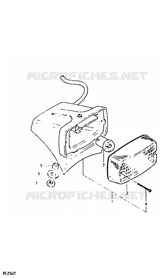 TAIL LIGHT Suzuki MOTO 250 PE 1981  PE250X(T/X)