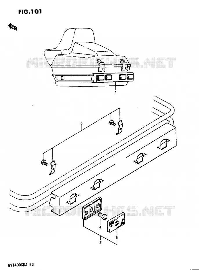 TRAVEL TRUNK MARKER LAMP SET OPTIONAL Suzuki MOTO 1400 CAVALCADE 1987  GV1400GDH(G/H/J)