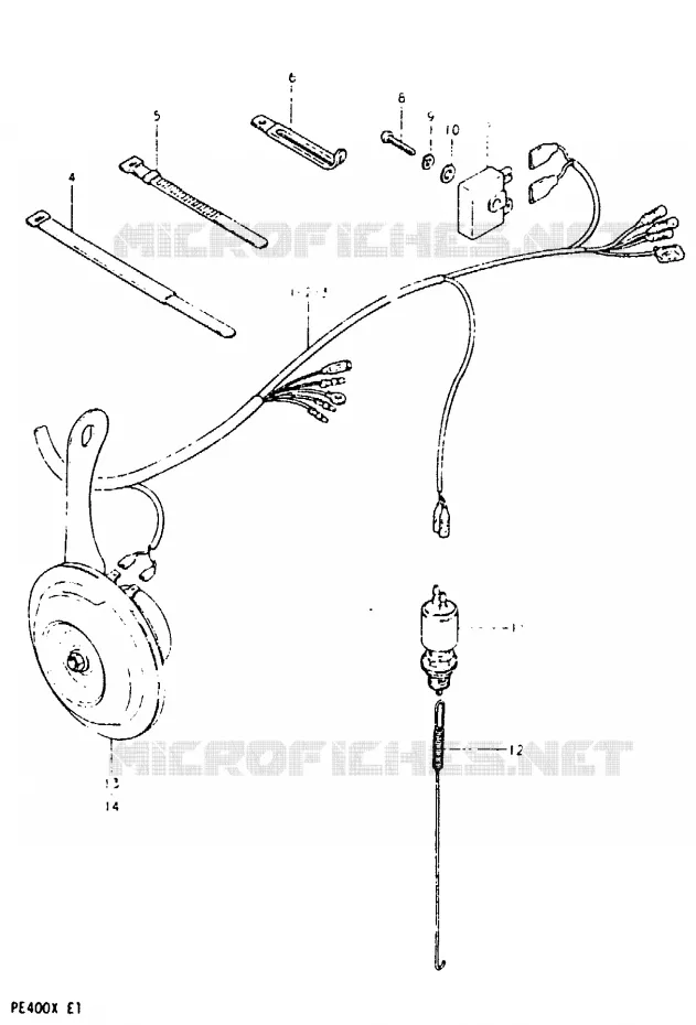 WIRING HARNESS Suzuki MOTO 400 PE 1999  PE400X(T/X)