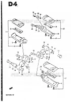 FOOTREST for Suzuki GSX-S 750 1984