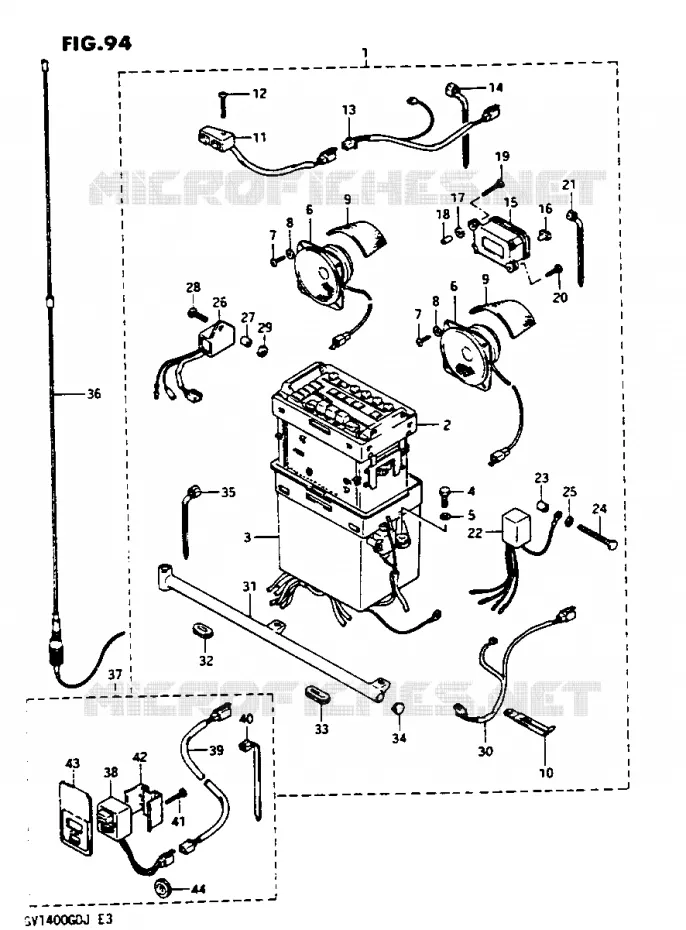AUDIO KIT GV1400GTG OPTIONAL Suzuki MOTO 1400 CAVALCADE 1986  GV1400GDG(G/H/J)