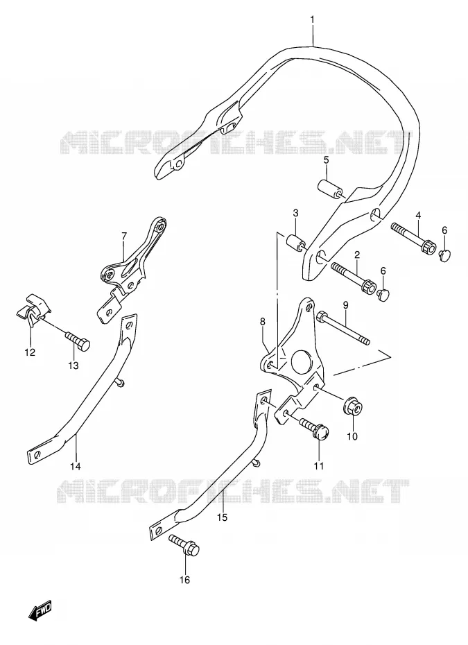 BACKREST (MODEL R/S/T) Suzuki MOTO 600 GSX-F 1994  GSX600FU2R(E2)