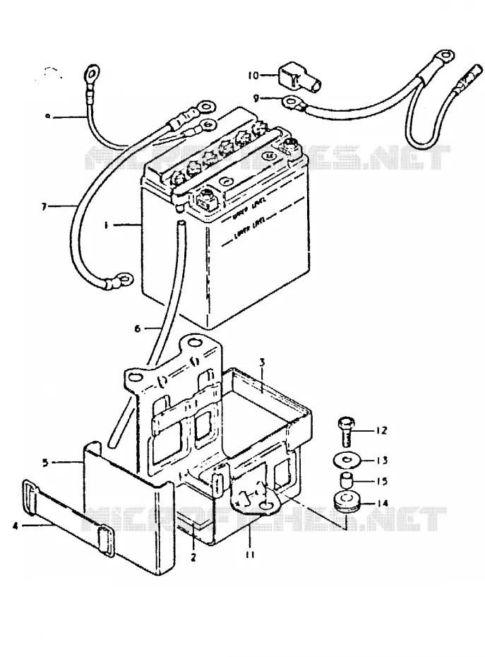 BATTERY Suzuki MOTO 400 GSX 1980  GSX400ET/GSX400ST