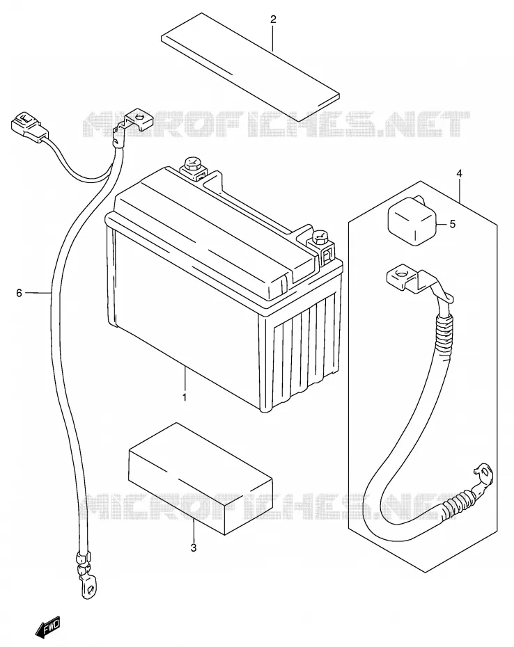 BATTERY Suzuki MOTO 600 GSX-F 2005  GSX600FK5(E2)