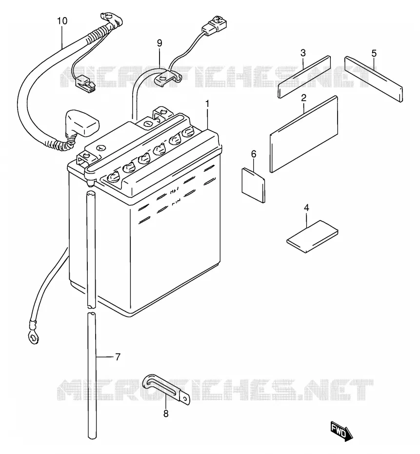 BATTERY Suzuki MOTO 650 SAVAGE 2001  LS650PK1(E2)
