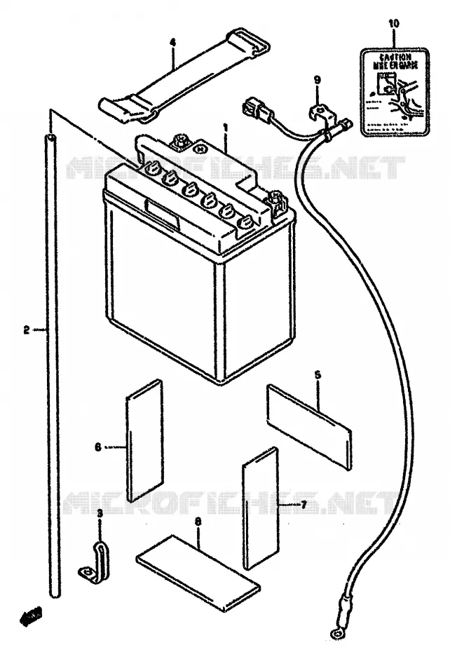 BATTERY Suzuki MOTO 750 GSX-F 1990  GSX750FSKL(K-T)