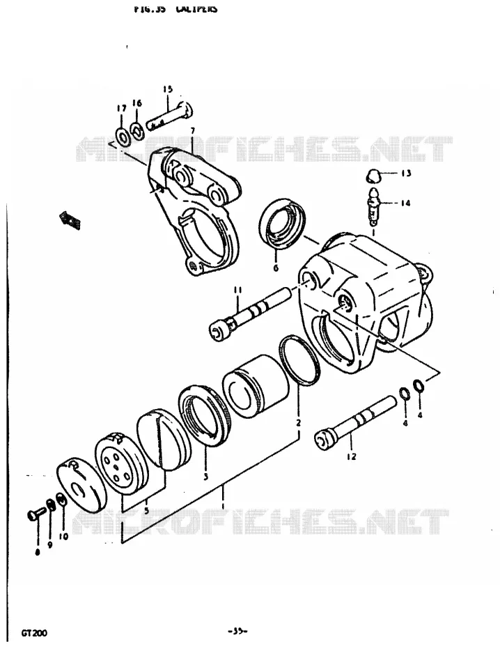 CALIPERS Suzuki MOTO 200 GT 1992  GT200N(N)