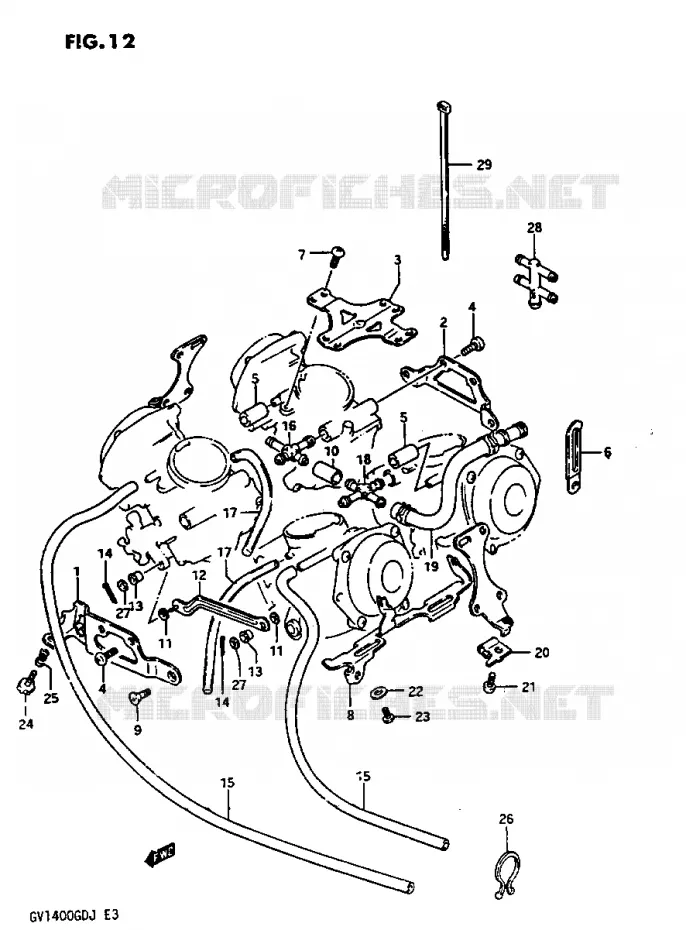 CARBURETOR FITTINGS Suzuki MOTO 1400 CAVALCADE 1987  GV1400GTH(G/H/J)