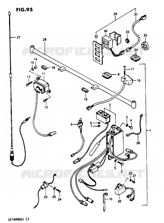 CB RADIO KIT OPTIONAL Suzuki MOTO 1400 CAVALCADE 1986  GV1400GDG(G/H/J)
