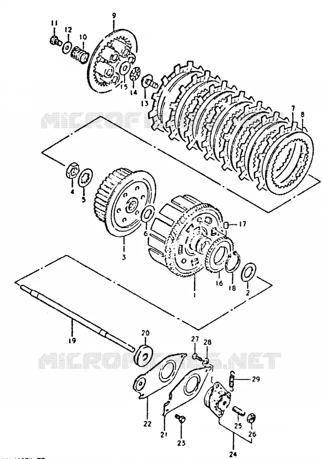 CLUTCH Suzuki MOTO 400 GSX 1981  GSX400SX(T/X)