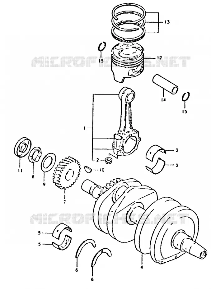 CRANKSHAFT Suzuki MOTO 400 GSX 1981  GSX400EX(T/X)