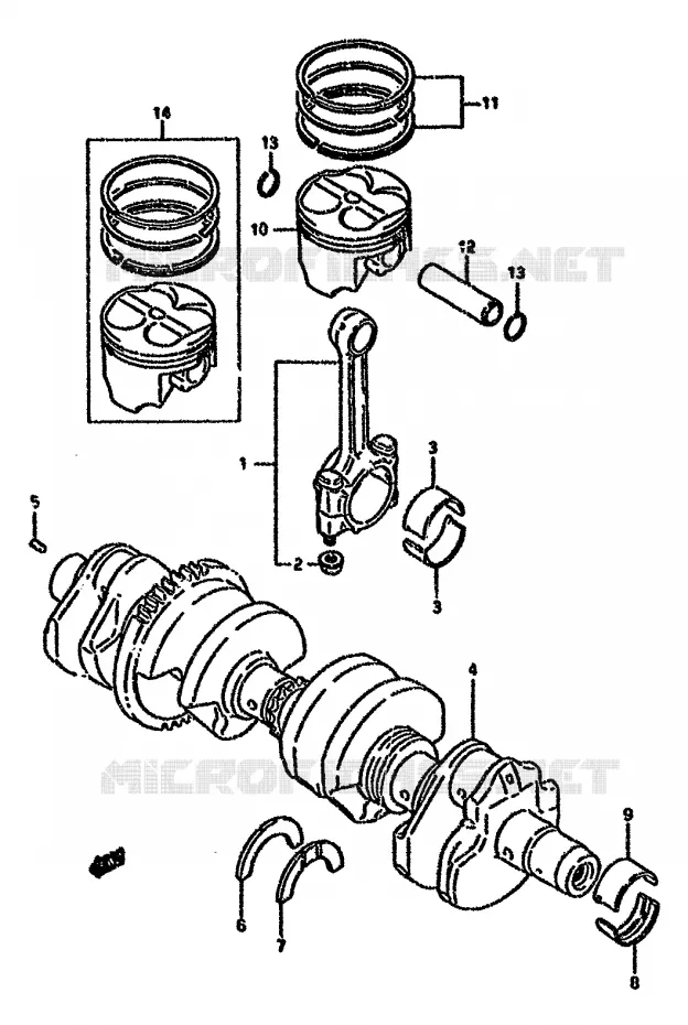 CRANKSHAFT Suzuki MOTO 750 GSX-F 1995  GSX750FS(K-T)