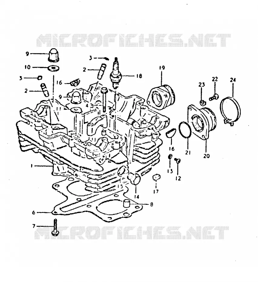 CYLINDER HEAD Suzuki MOTO 400 GSX 1996  GSX400ST(T/X)