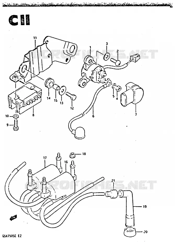 ELECTRICAL Suzuki MOTO 750 GSX-S 1984  GSX750SE(E2)