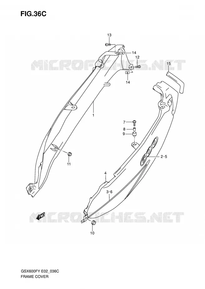 FAIRING (MODEL K1) Suzuki MOTO 600 GSX-F 1998  GSX600FW(E2)