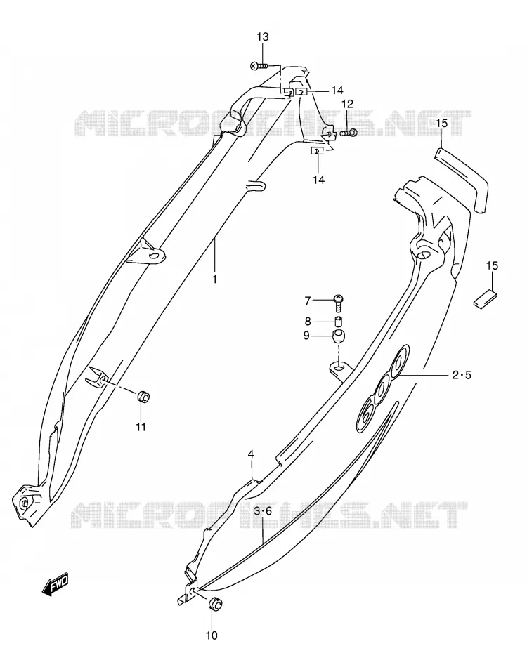 FAIRING (MODEL K2) Suzuki MOTO 600 GSX-F 2001  GSX600FUK1(E2)