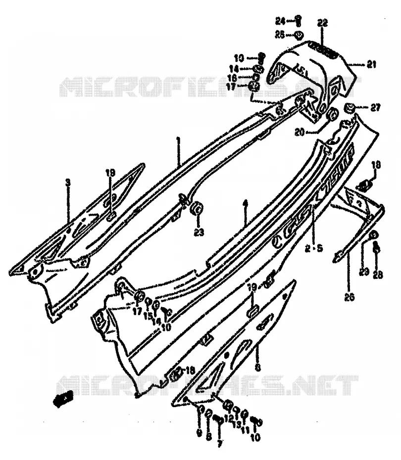 FAIRING (MODEL M) Suzuki MOTO 750 GSX-F 1996  GSX750FSKT(K-T)