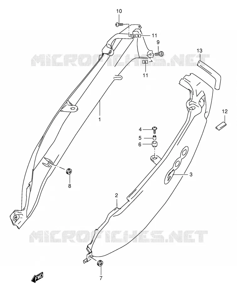 FAIRING (MODEL X) Suzuki MOTO 600 GSX-F 2001  GSX600FK1(E2)