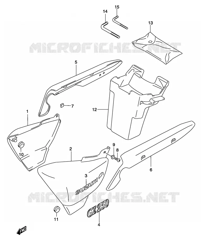 FAIRING Suzuki MOTO 250 MARAUDER 2004  GZ250K4(P3)