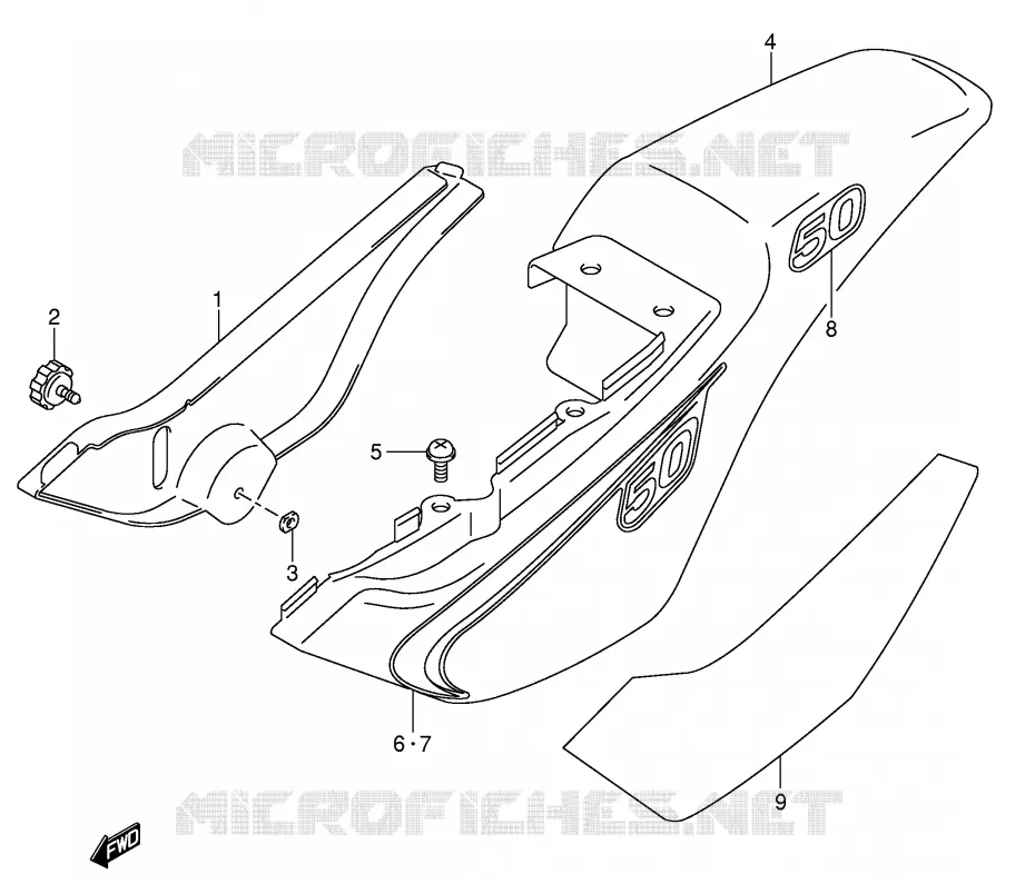 FAIRING Suzuki MOTO 50 JR 2002  JR50K2(P3/P28)