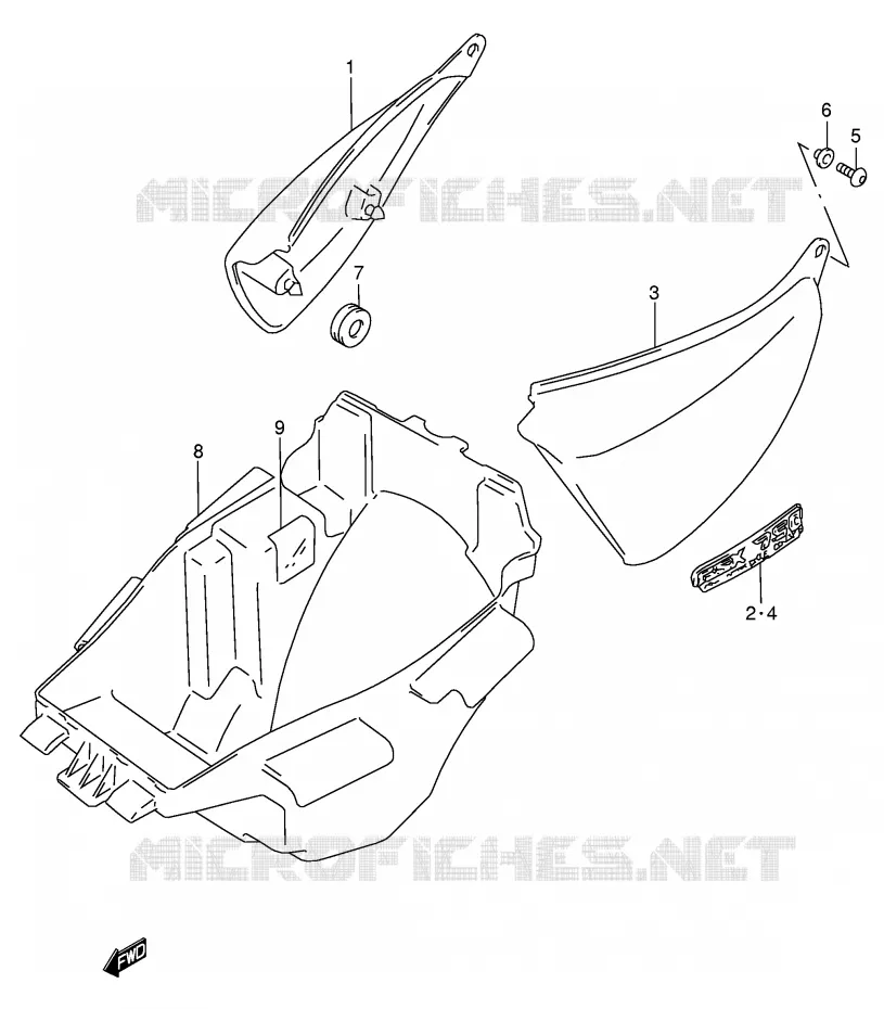 FAIRING Suzuki MOTO 750 GSX 2001  GSX750K1(E4)
