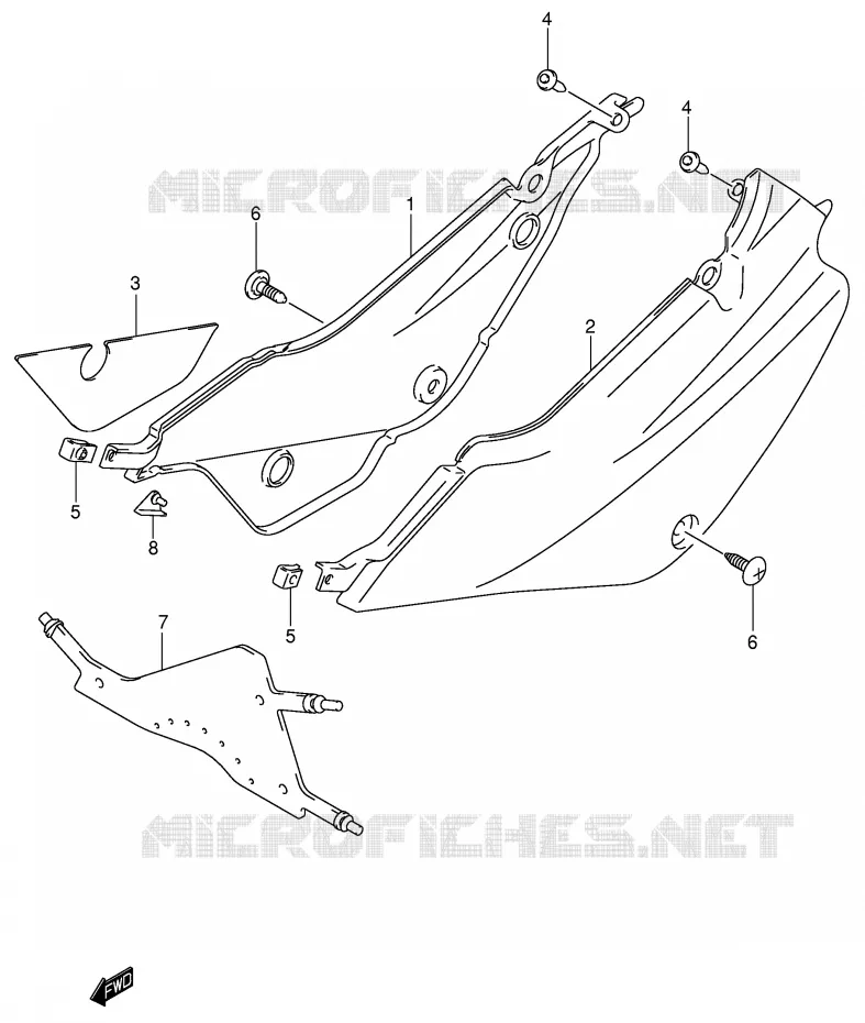 FAIRING Suzuki MOTO 80 JR 2004  JR80K4(P3/P28)