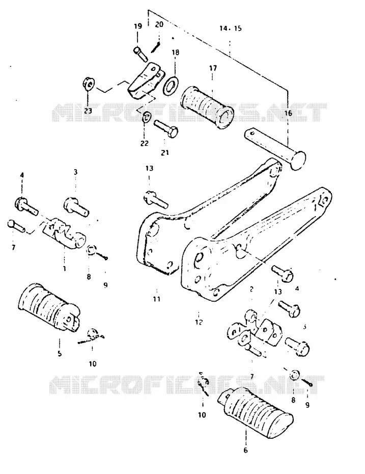 FOOTREST Suzuki MOTO 400 GSX 1981  GSX400TX