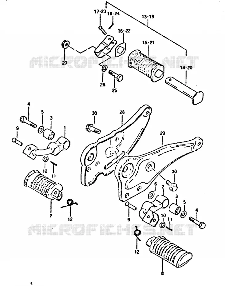 FOOTREST Suzuki MOTO 750 GSX-E 1981  GSX750EX(T/X)