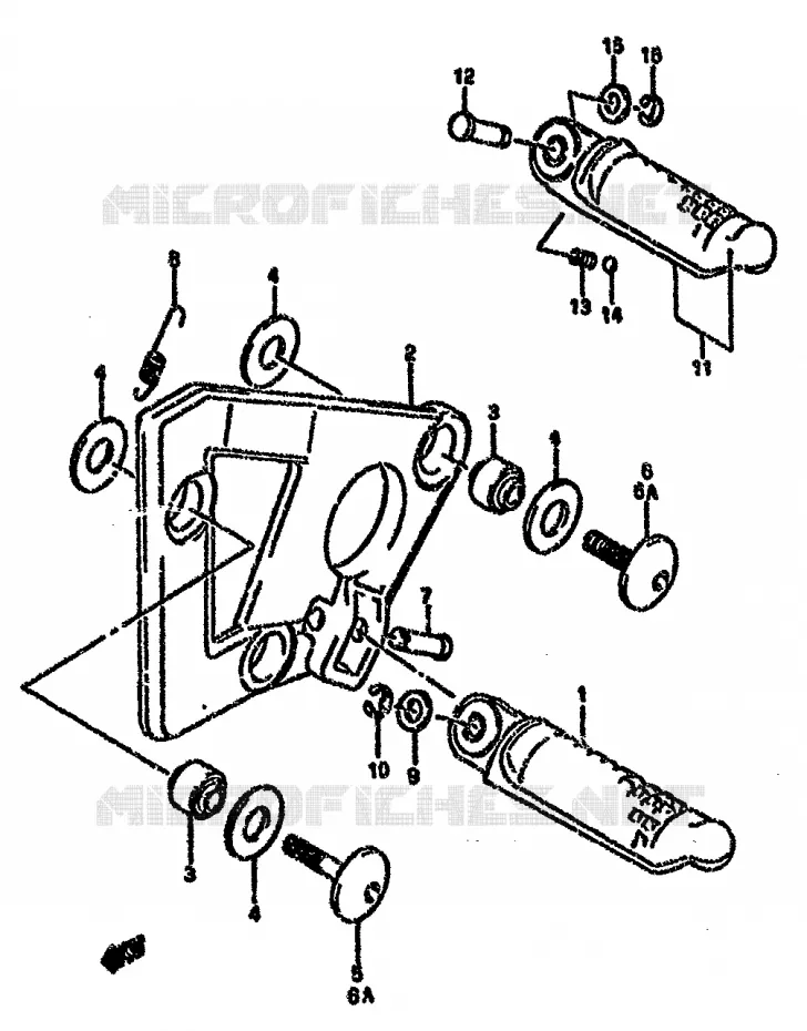 FOOTREST Suzuki MOTO 750 GSX-F 1990  GSX750FL(K-T)