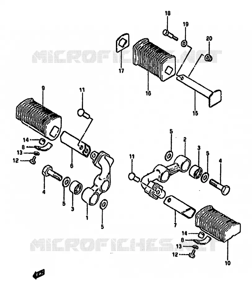 FOOTREST Suzuki MOTO 750 GSX-S 1982  GSX750SZ