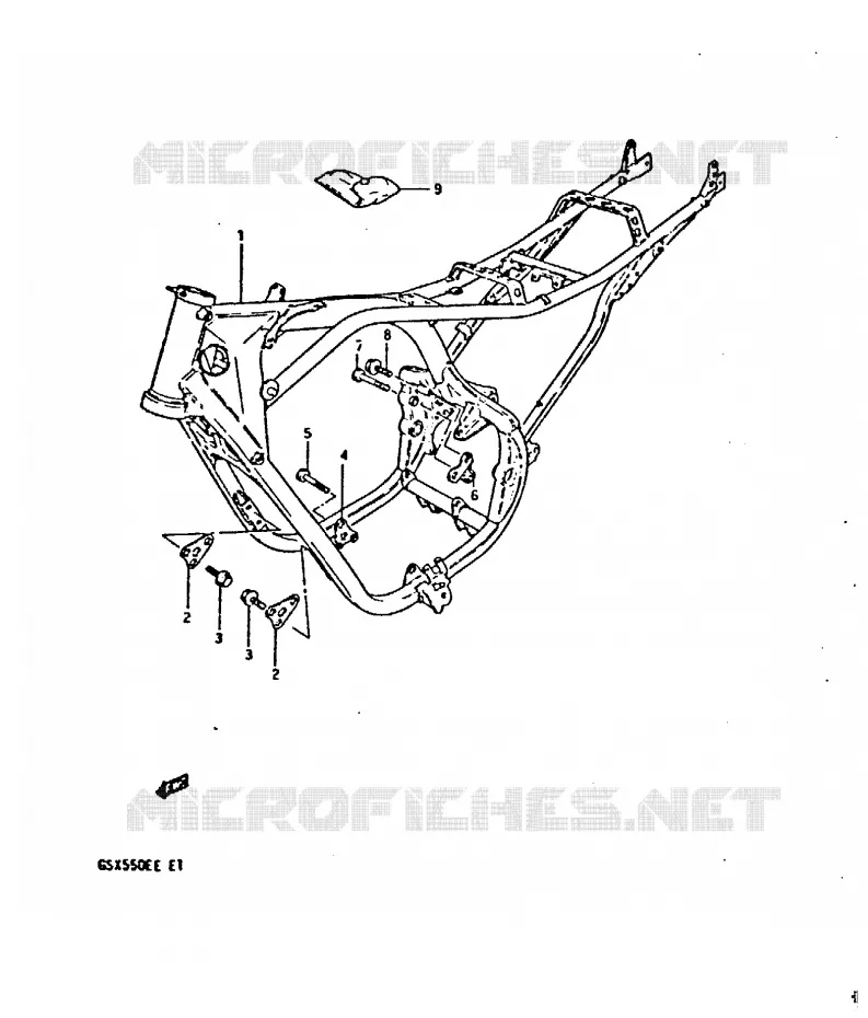 FRAME (MODEL D) Suzuki MOTO 550 GSX-E 1983  GSX550ED(E1)