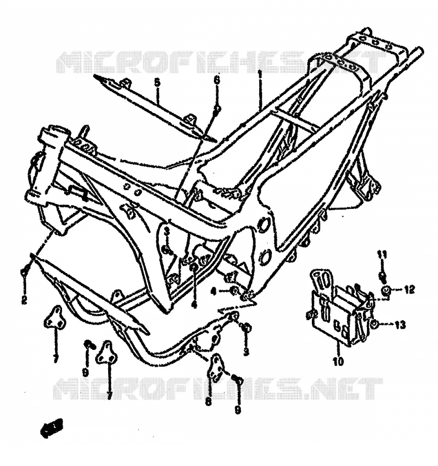 FRAME (MODEL S/T) Suzuki MOTO 750 GSX-F 1991  GSX750FM(K-T)