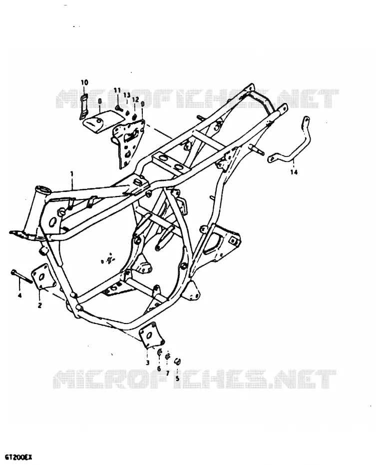 FRAME Suzuki MOTO 200 GT 1999  GT200EX(X)