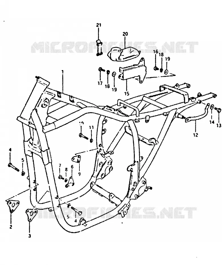 FRAME Suzuki MOTO 400 GSX 1996  GSX400ET(T/X)