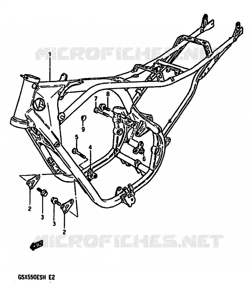 FRAME Suzuki MOTO 550 GSX-E 1985  GSX550ESF(F/G/H)