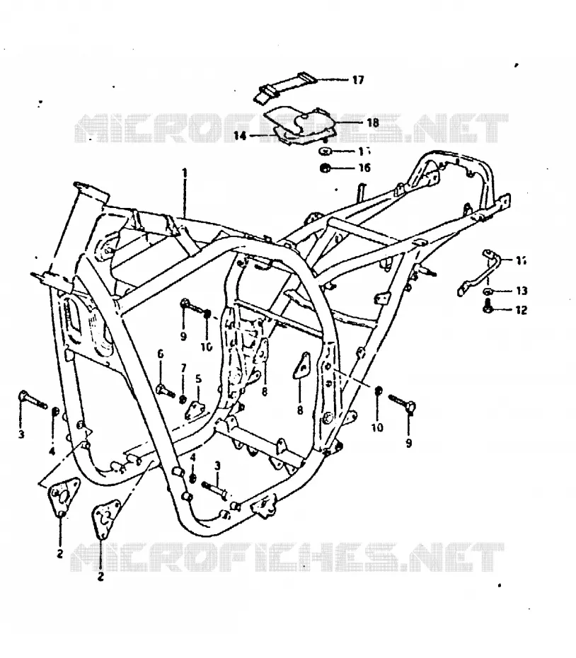 FRAME Suzuki MOTO 750 GSX-E 1981  GSX750EX(T/X)