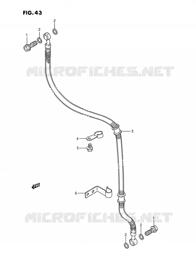 FRONT BRAKE HOSE Suzuki MOTO 650 SAVAGE 1994  LS650PR(E2)