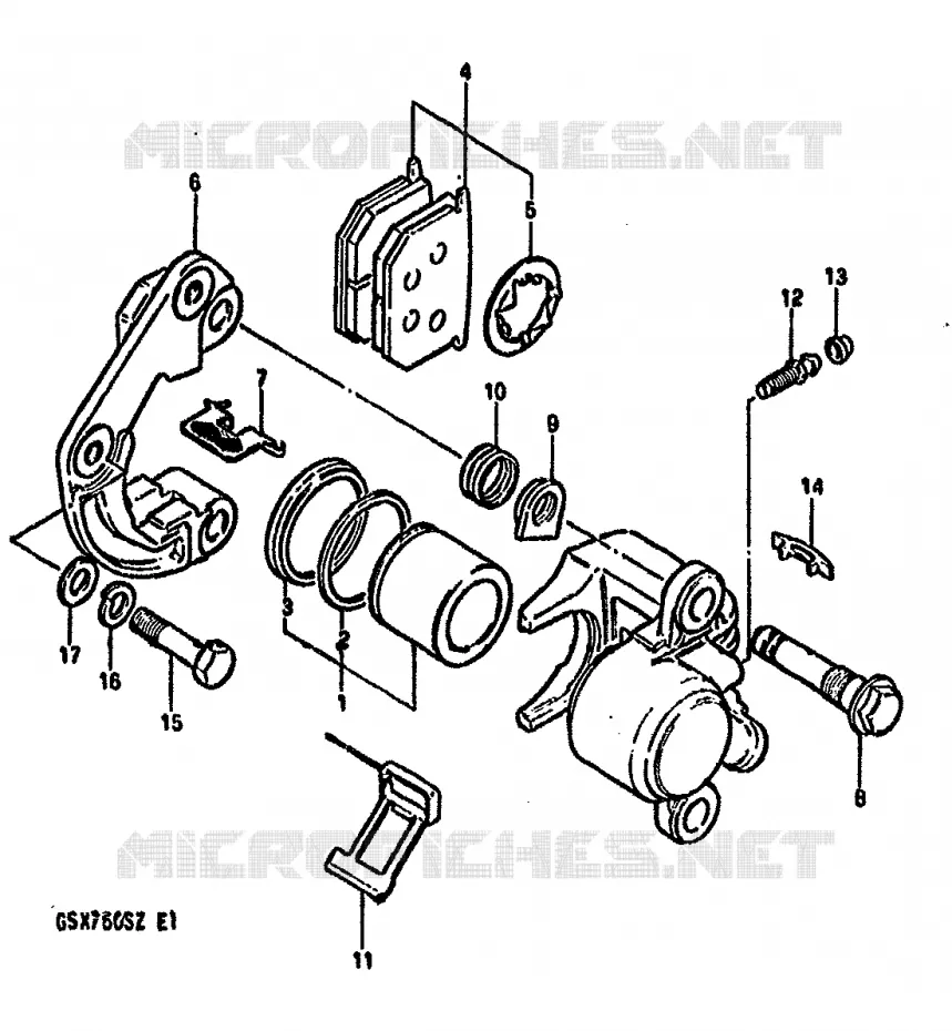FRONT CALIPER Suzuki MOTO 750 GSX-S 1982  GSX750SZ