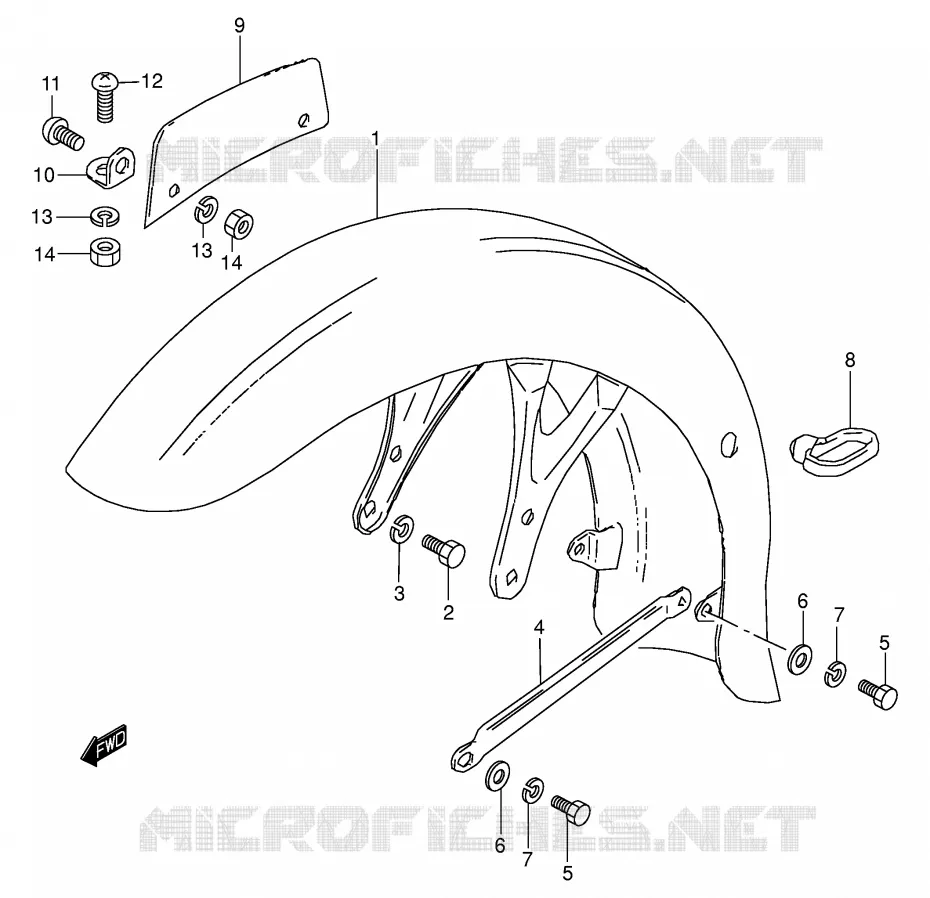 FRONT FENDER Suzuki MOTO 125 Autres-modeles 1982  K125Z(E7)