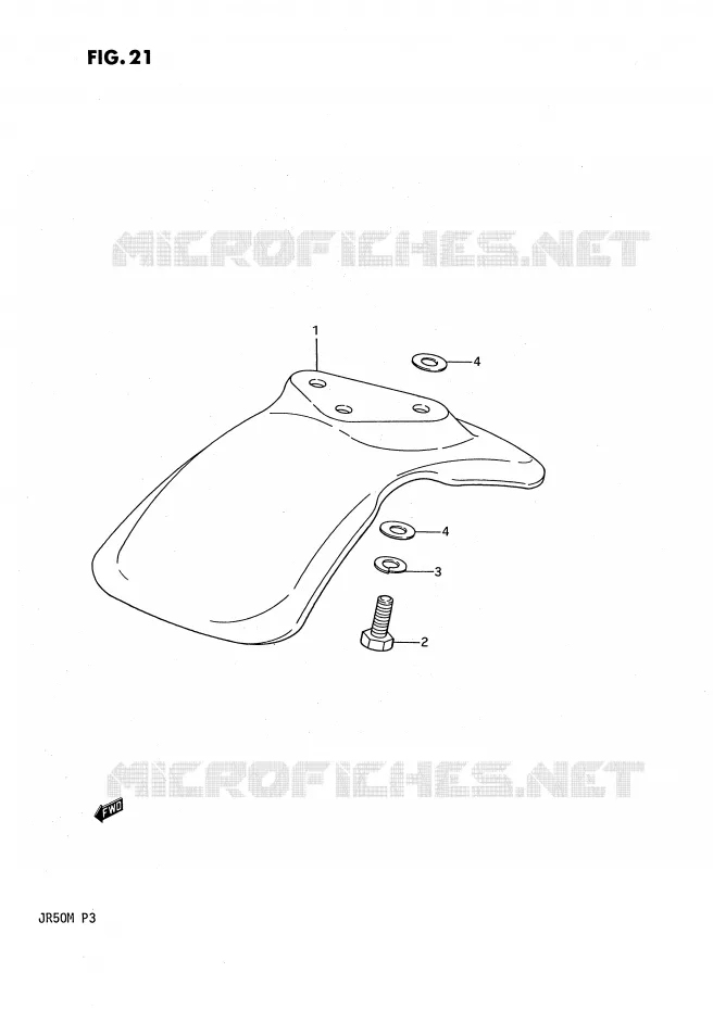 FRONT FENDER Suzuki MOTO 50 JR 1990  JR50L(P3)