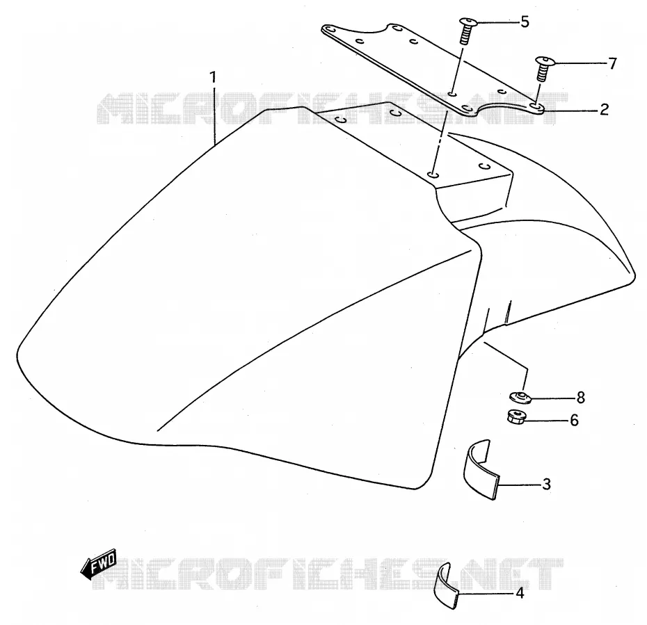 FRONT FENDER Suzuki MOTO 600 GSX-F 1993  GSX600FP(E28)