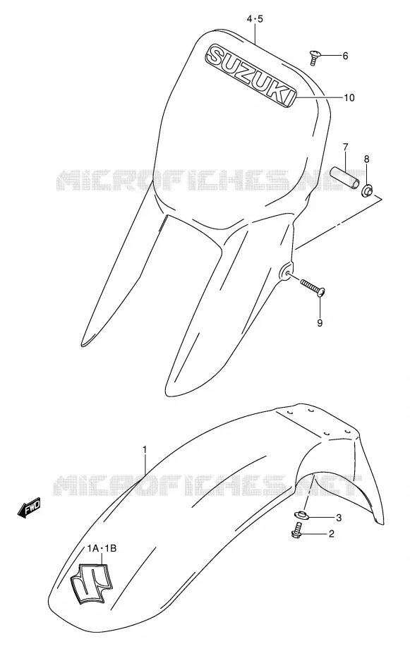 FRONT FENDER Suzuki MOTO 80 JR 2002  JR80K2(P3/P28)