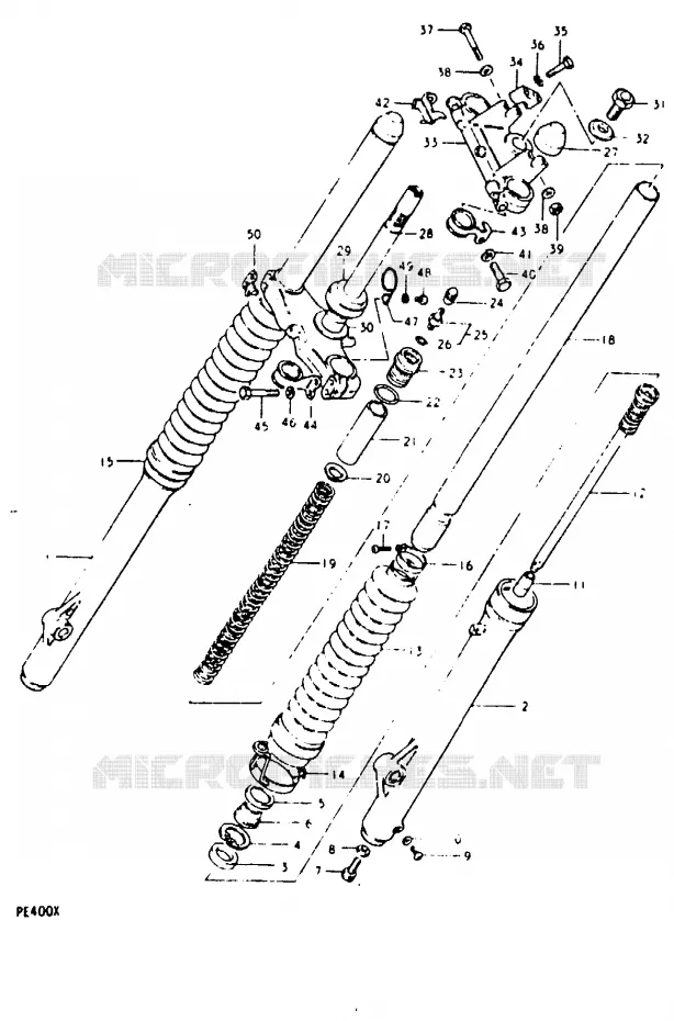 FRONT FORK Suzuki MOTO 400 PE 1999  PE400X(T/X)