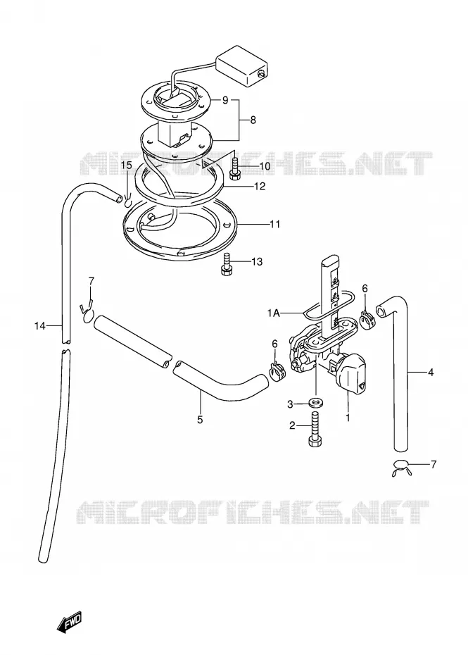 FUEL COCK (GSX600FL/FM E22,MODEL L/M/N/P/R/S) Suzuki MOTO 600 GSX-F 1988  GSX600FU2J(E2)